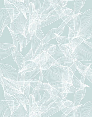 Bobbi Beck eco-friendly White abstract floral wallpaper