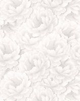Bobbi Beck eco-friendly White peony floral wallpaper