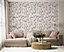 Bobbi Beck eco-friendly White retro leaf wallpaper