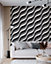 Bobbi Beck eco-friendly White retro wave wallpaper