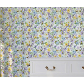 Bobbi Beck eco-friendly yellow butterfly wallpaper