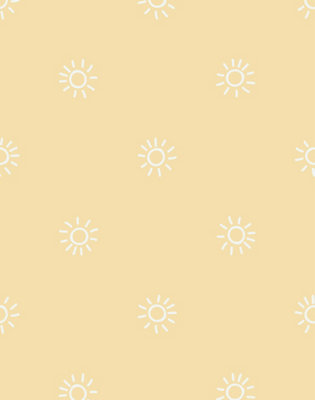 Bobbi Beck eco-friendly Yellow childrens sun wallpaper