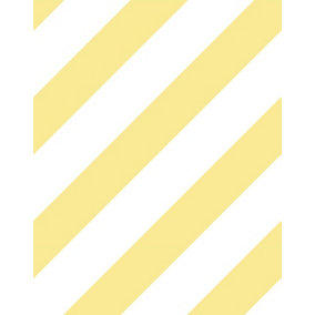 Bobbi Beck eco-friendly Yellow diagonal ice cream stripe pastel wallpaper