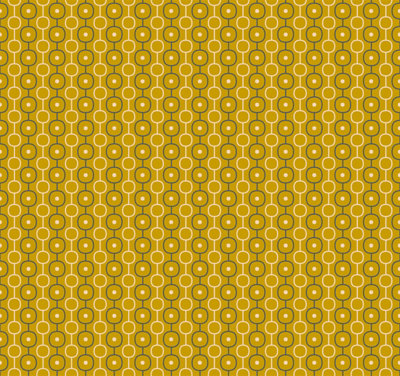 Bobbi Beck eco-friendly yellow retro chain wallpaper