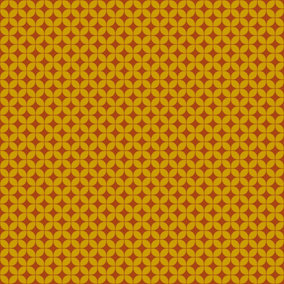 Bobbi Beck eco-friendly yellow retro diamond pattern wallpaper
