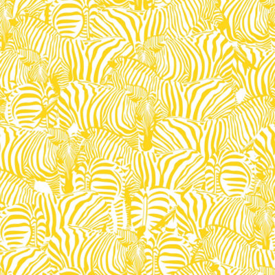 Bobbi Beck eco-friendly yellow zebra wallpaper