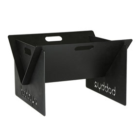 BobbyQ - Portable Flat Pack Fire Pit - 40 x 46 x 30cm - Black