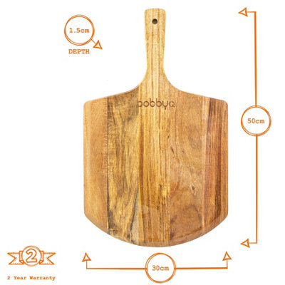 BobbyQ - Wooden Chopping Board - 30 x 50cm - Brown