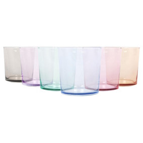 Bodega Glass Tumblers - 345ml - Full Colour - Pack of 6