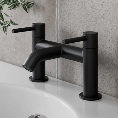 Boden Bathroom Bath Filler Basin Mixer Tap Set Deck Mounted Round ...