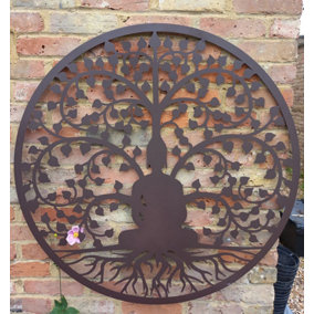 Bodhi Buddha Tree Screen Garden Wall Plaque