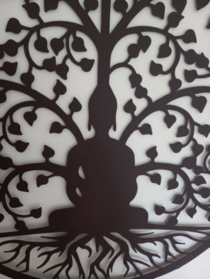 Bodhi Buddha Tree Screen Garden Wall Plaque - 4