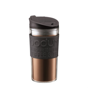 Bodum 0.35L Clear Plastic Travel Mug Black