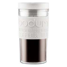 Bodum 0.35L Plastic Travel Mug Off White