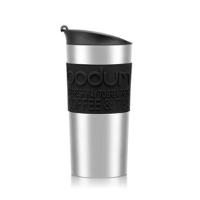 Bodum 0.35L Stainless Steel and Black Travel Mug