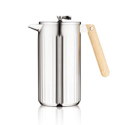 Bodum 34 oz Douro Double Wall French Press Coffee Maker, Polished Stainless Steel view 3