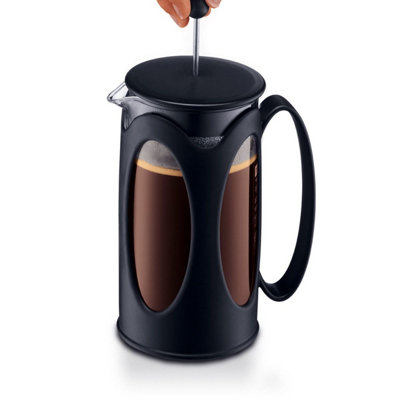 Bodum Kenya Circular French Press 8 Cup Black Coffee Maker 1L