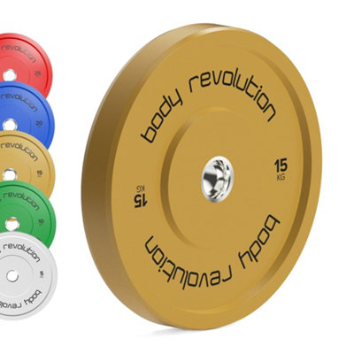 Body Revolution Olympic Bumper Plates - 30kg SET (2x5kg + 2x10kg)