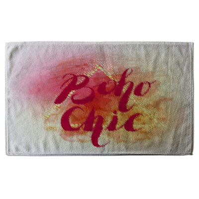 Boho Chic lettering on beautiful watercolor background (Bath Towel) / Default Title Price Comparisons | Compare The Build