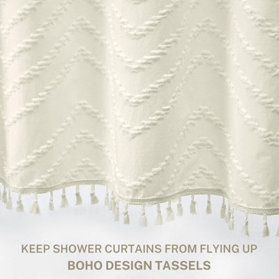 Ombre Dusty Pink Striped Shower Curtain Waterproof Fabric Shower Curtains For