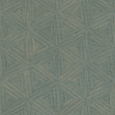 Boho Geometric Textured Wallpaper Blue / Gold Rasch 571271
