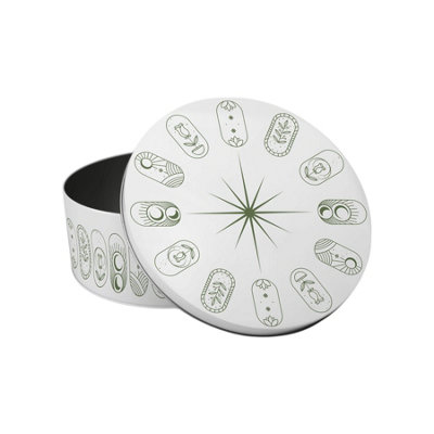 Boho Minimalist Set of 2 Cake Tins Gift - Nesting Round Large & Medium ...