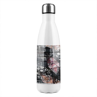 Boho Pattern With Feathers Stainless Steel Bottle Designer Style