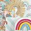 Boho Rainbow Pink/Duckegg Children's Wallpaper