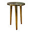 Boho Round 3 Leg Coffee Table, 400mm x 600mm - Brass - Balterley
