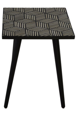 Boho Side Table With Angular Base