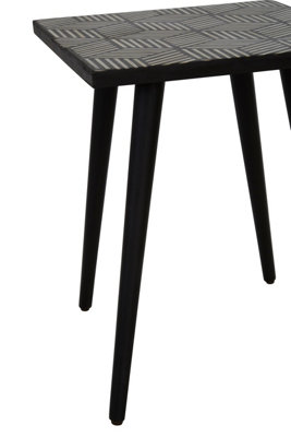 Boho Side Table With Angular Base