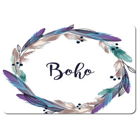 Boho style wreath feathers (Placemat) / Default Title