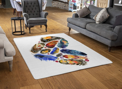 Boho Tribal Heart Special Soft Home Rug