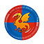 Boland Dragon Party Plates (Pack of 6) Blue/Red/Orange (One Size)