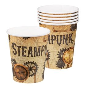 Boland Steampunk Cardboard Party Cup (Pack of 6) Multicoloured (One Size)