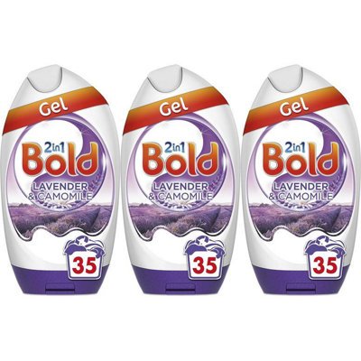 Bold 2 In 1 Laundry Detergent Gel Lavender & Camomile, 35 Washes (Pack of 3)