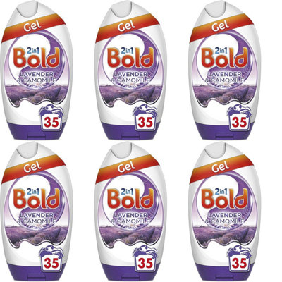 Bold 2 In 1 Laundry Detergent Gel Lavender & Camomile, 35 Washes (Pack of 6)