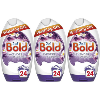 Bold 2in1 Washing Liquid Gel Lavender & Camomile, 24 Washes, 888ml (Pack of 3)