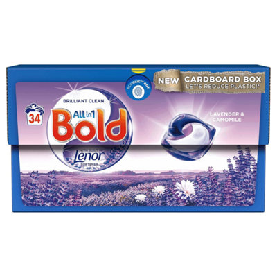 Bold All-in-1 Pods Lavender and Camomile Washing Liquid Detergent Capsules 34 Washes