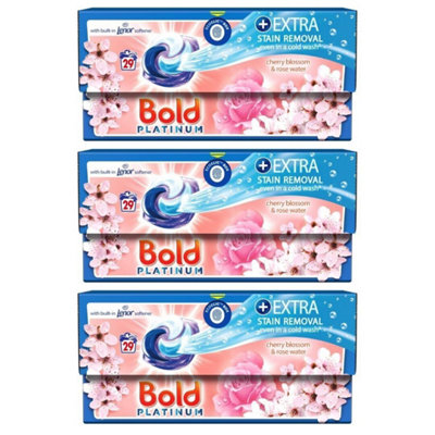 Bold All-in-1 Pods Platinum Cherry Blossom & Rose Water 29 Washes x 3