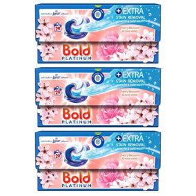 Bold All-in-1 Pods Platinum Cherry Blossom & Rose Water 29 Washes x 3