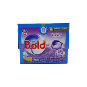 Bold All-in-1 Pods Washing Liquid Laundry Detergent Lavender & Camomile 13 Pods