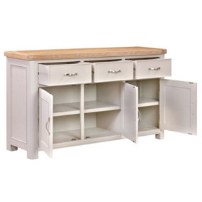 Bologna Painted 3 Door 3 Drawer Sideboard - L44 x W150 x H86 cm