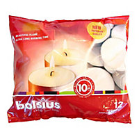 Bolsius Maxi Tealights (Pack of 12) White (60mm)