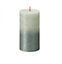 Bolsius Rustic Faded Foggy Green Oxid Blue Metallic Candle. Unscented. H13 cm