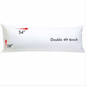 Bolster Pillow Extra Filled 100% Virgin Hollow Fibre Bolster Pillows for Maternity Nursing Back and Neck Support