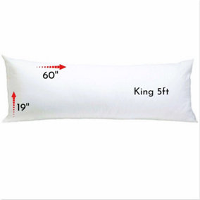 Bolster Pillow Extra Filled 100% Virgin Hollow Fibre Bolster Pillows for Maternity Nursing Back and Neck Support