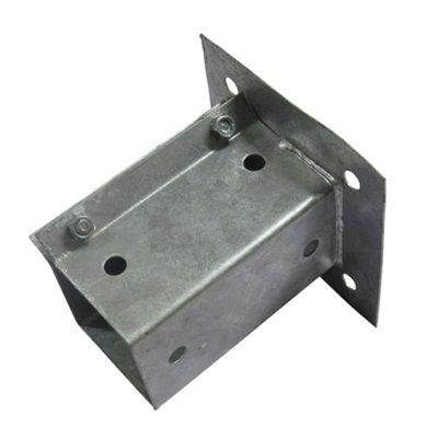 Bolt Down Fence Post Support 100MM Bolt Grip X4 (Galvanised Fencing Base Shoe Foot)