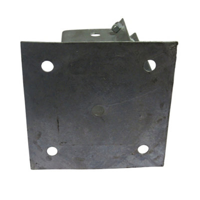 Bolt Down Fence Post Support 100MM Bolt Grip X4 (Galvanised Fencing Base Shoe Foot)