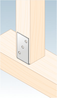 Bolt Down U Shape 121mm - 4.8" SILVER ( Pack of: 1 ) Galvanised Post Support Heavy Duty 4mm Fence Foot Base Bracket - 7